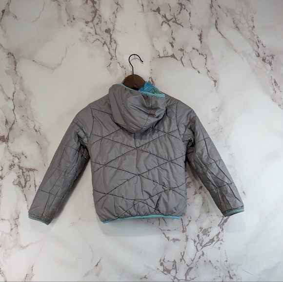 The North Face Coat Girls 6 XS Blue Gray Puffer Perrito Reversible Jacket - Picture 13 of 16